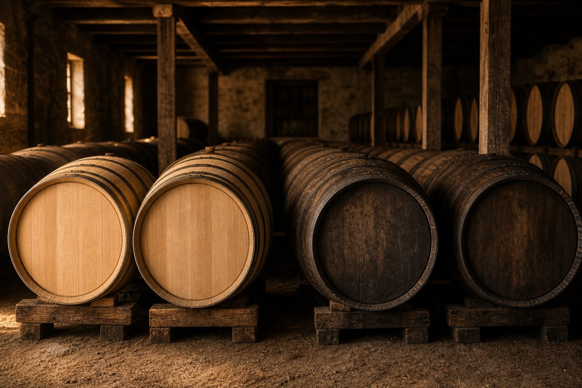 First-fill and virgin American oak casks