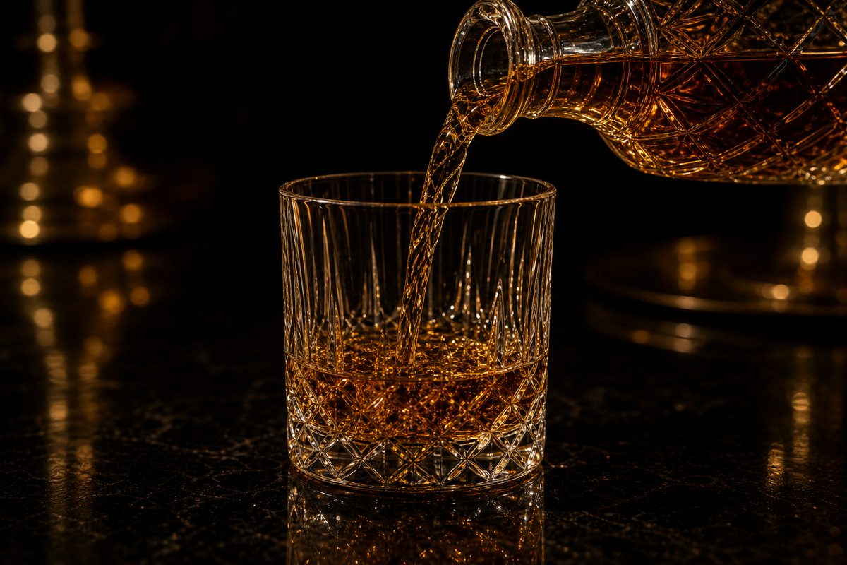 A neat pour of Midleton Very Rare in a Glencairn glass