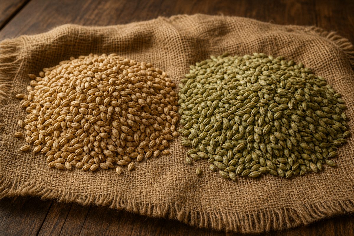 Malted and unmalted barley, the single pot still mash