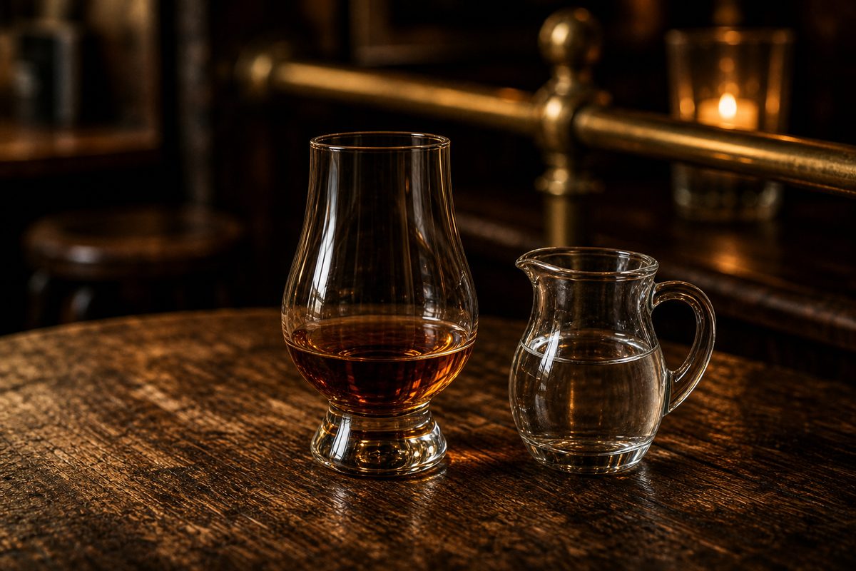 A neat pour of Redbreast 12 in a Glencairn glass