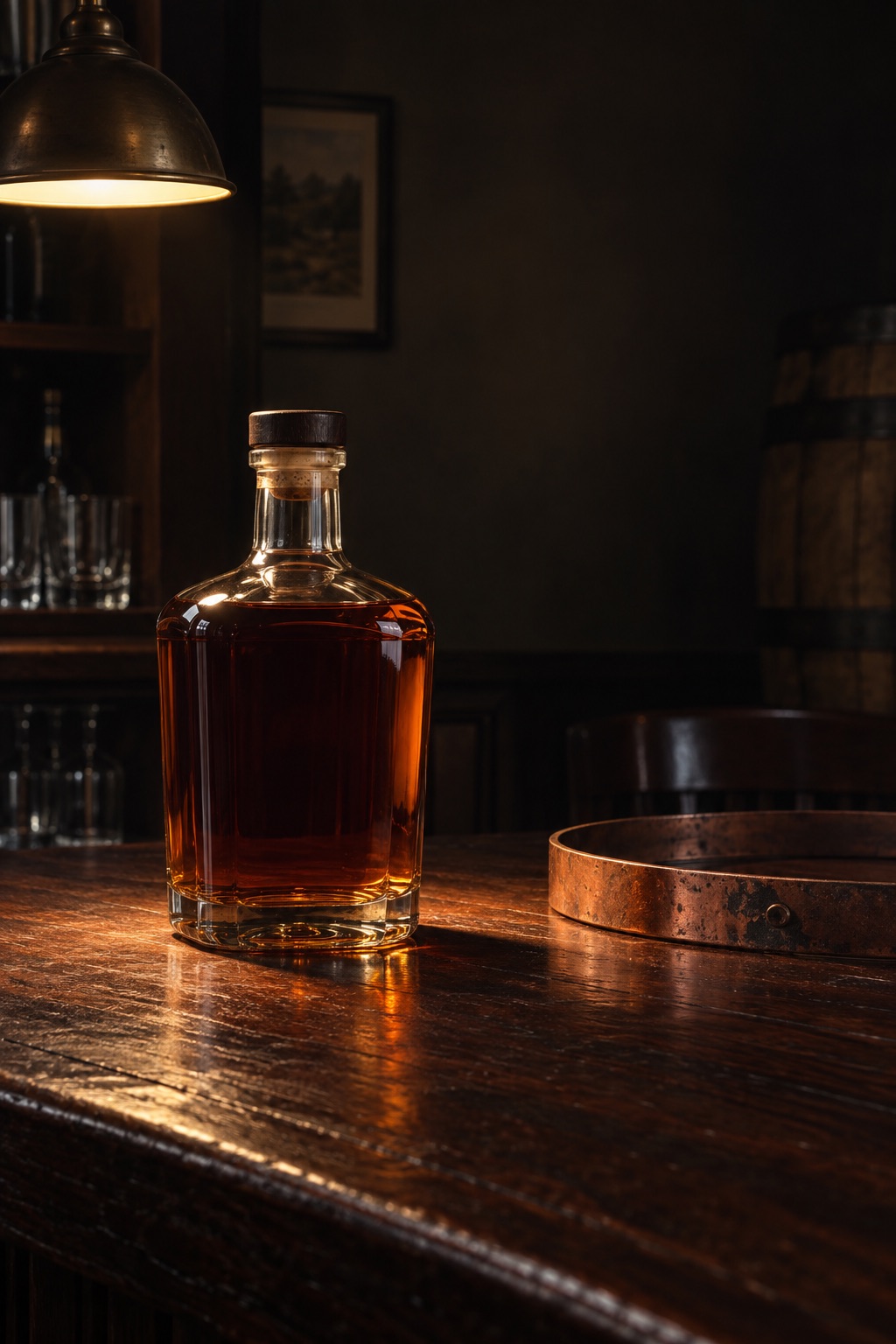 AI illustration: a generic bottle standing in for Elijah Craig Barrel Proof