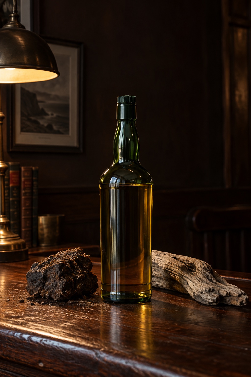 AI illustration: a generic bottle standing in for Laphroaig 10