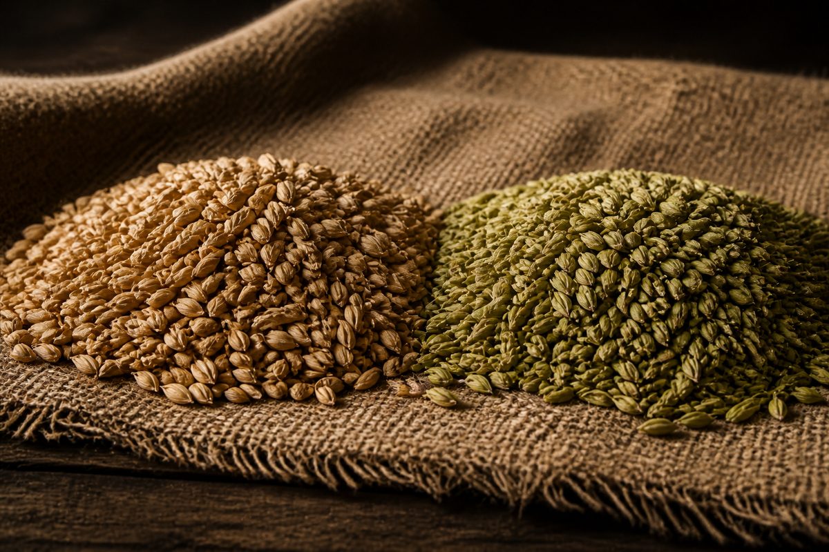 Malted and unmalted barley mash for single pot still whiskey